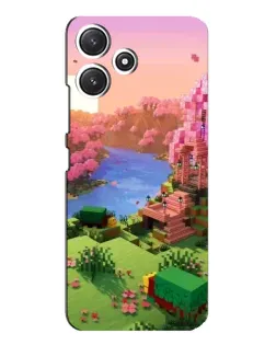 Чехол для Xiaomi POCO M6 с картинкой «Розовое дерево Minecraft»