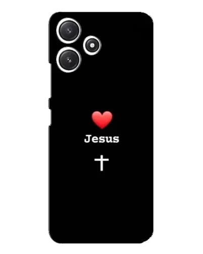 Чехол для Xiaomi POCO M6 с картинкой «Сердце - Jesus»
