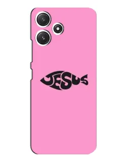 Чехол для Xiaomi POCO M6 с картинкой «Розовый символ  Jesus»