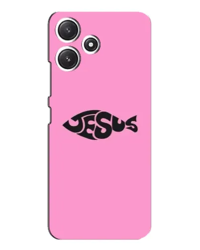 Чехол для Xiaomi POCO M6 с картинкой «Розовый символ  Jesus»