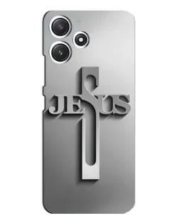 Чехол для Xiaomi POCO M6 с картинкой «Металлический крест Jesus»