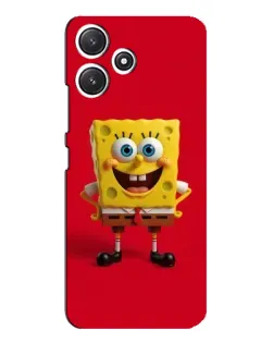 Чехол для Xiaomi POCO M6 с картинкой «Спанч Боб на красном»