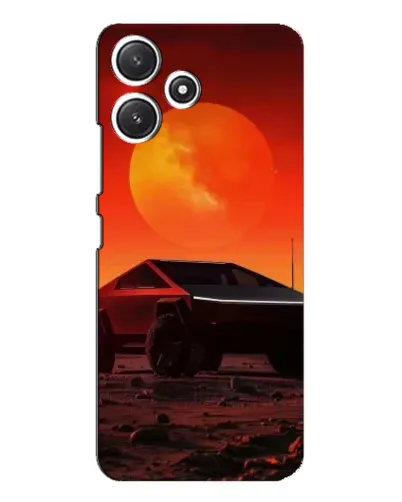Чехол для Xiaomi POCO M6 с картинкой «Cybertruck на Марсе»