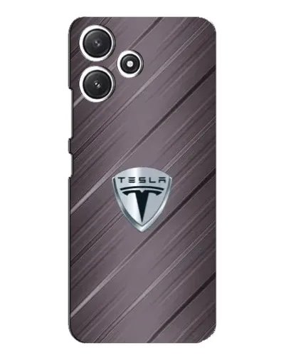 Чехол для Xiaomi POCO M6 с картинкой «Металлическая текстура Tesla»