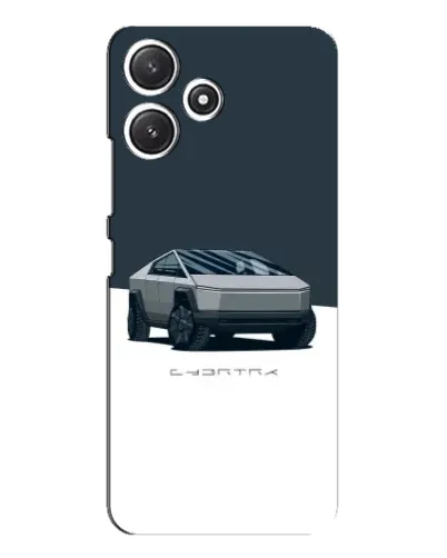 Чехол для Xiaomi POCO M6 с картинкой «Серебристый Cybertruck Tesla»