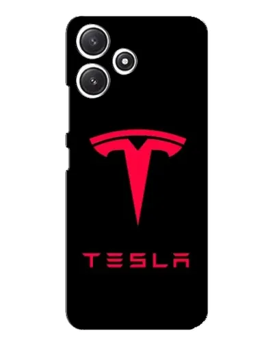 Чехол для Xiaomi POCO M6 с картинкой «Tesla Red Logo»