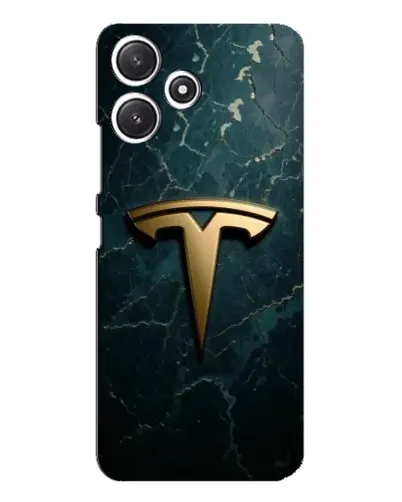 Чехол для Xiaomi POCO M6 с картинкой «Мраморная Tesla Gold»