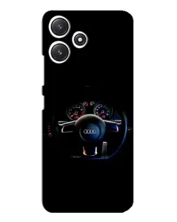 Чохол для Xiaomi POCO M6 з картинкою «Салон Audi — кермо»