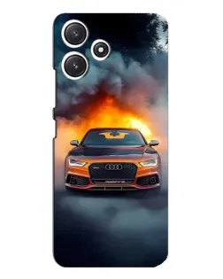 Чохол для Xiaomi POCO M6 з картинкою «Audi у вогняному диму»