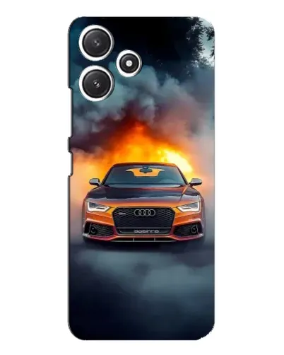 Чехол для Xiaomi POCO M6 с картинкой «Audi в огненном дыму» Чехол для Xiaomi POCO M6 с картинкой «Audi в огненном дыму»