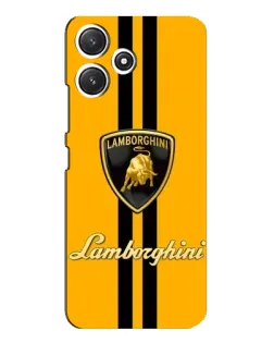 Чохол для Xiaomi POCO M6 з картинкою «Lamborghini Stripe жовтий»