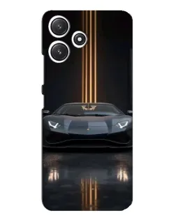 Чохол для Xiaomi POCO M6 з картинкою «Lamborghini золоті лінії»