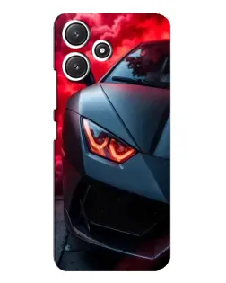 Чохол для Xiaomi POCO M6 з картинкою «Lamborghini червоне сяйво»