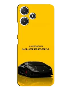 Чехол для Xiaomi POCO M6 с картинкой «Lamborghini Huracan черный»