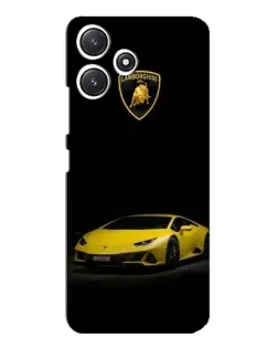 Чехол для Xiaomi POCO M6 с картинкой «Lamborghini желтый акцент»