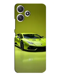 Чехол для Xiaomi POCO M6 с картинкой «Салатовый Lamborghini Huracan»