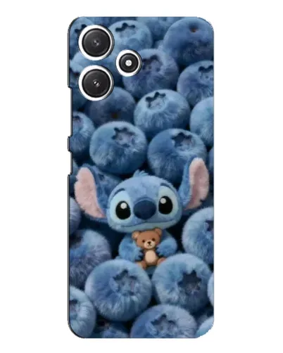 Чехол для Xiaomi POCO M6 с картинкой «Стич и голубика»