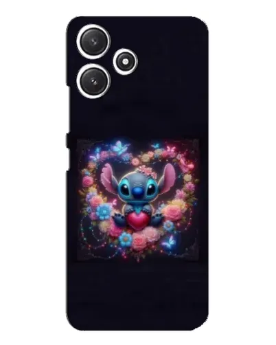 Чехол для Xiaomi POCO M6 с картинкой «Stitch в цветах»