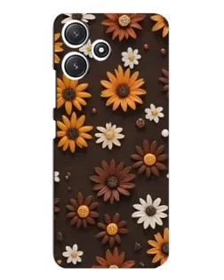 Чохол для Xiaomi POCO M6 з картинкою «Візерунок з маленьких соняшників»