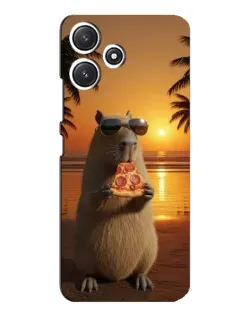 Чехол для Xiaomi POCO M6 с картинкой «Капибара с пиццей» Чехол для Xiaomi POCO M6 с картинкой «Капибара с пиццей»