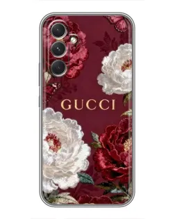 Чехол для Xiaomi Poco M7 Plus с картинкой «Gucci — бордовые розы» Чехол для Xiaomi Poco M7 Plus с картинкой «Gucci — бордовые розы»