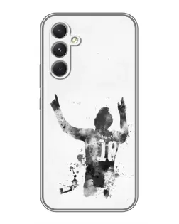 Чехол для Xiaomi Poco M7 Plus с картинкой «Черно-белый силуэт Месси» Чехол для Xiaomi Poco M7 Plus с картинкой «Черно-белый силуэт Месси»