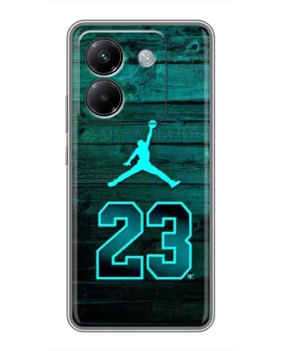 Чехол для Xiaomi Poco M7 Pro 5G с картинкой «Jordan Cyan 23»