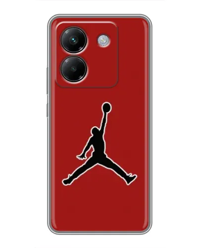 Чехол для Xiaomi Poco M7 Pro 5G с картинкой «Jordan Red Back»