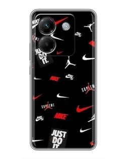 Чехол для Xiaomi Poco M7 Pro 5G с картинкой «Nike Mix Pattern»