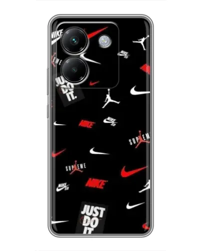 Чехол для Xiaomi Poco M7 Pro 5G с картинкой «Nike Mix Pattern»