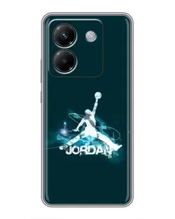 Чехол для Xiaomi Poco M7 Pro 5G с картинкой «Jordan Blue Fire»