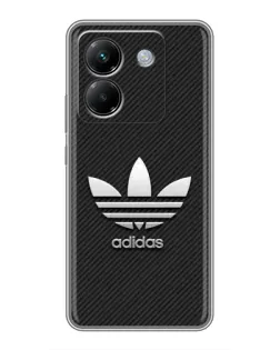 Чехол для Xiaomi Poco M7 Pro 5G с картинкой «Adidas Карбоновая текстура»