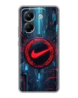 Чехол для Xiaomi Poco M7 Pro 5G с картинкой «Техногенный стиль Nike»