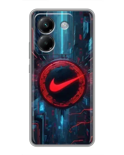 Чехол для Xiaomi Poco M7 Pro 5G с картинкой «Техногенный стиль Nike»