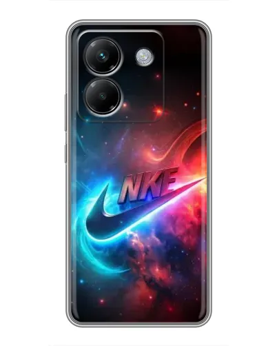 Чехол для Xiaomi Poco M7 Pro 5G с картинкой «Огненный логотип Nike»