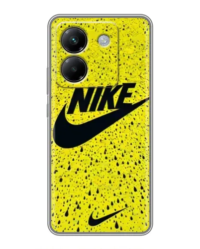 Чехол для Xiaomi Poco M7 Pro 5G с картинкой «Желтый текстурный Nike»