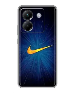 Чехол для Xiaomi Poco M7 Pro 5G с картинкой «Синий пульс Nike» Чехол для Xiaomi Poco M7 Pro 5G с картинкой «Синий пульс Nike»