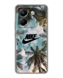 Чехол для Xiaomi Poco M7 Pro 5G с картинкой «Тропический принт Nike» Чехол для Xiaomi Poco M7 Pro 5G с картинкой «Тропический принт Nike»