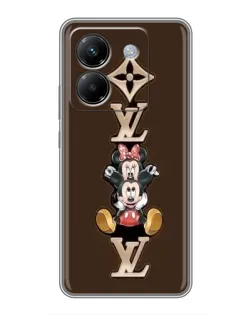 Чехол для Xiaomi Poco M7 Pro 5G с картинкой «LV и Микки Маус»