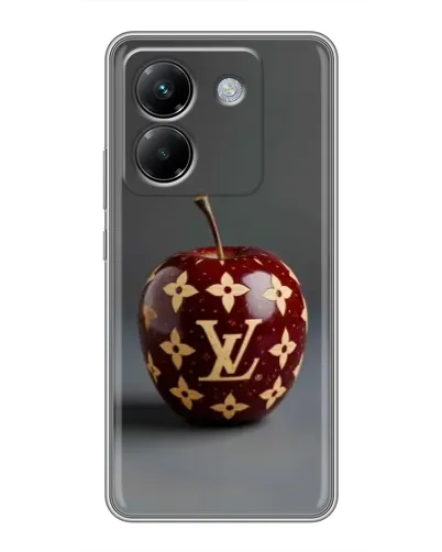 Чехол для Xiaomi Poco M7 Pro 5G с картинкой «Красное яблоко LV»