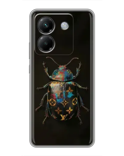 Чехол для Xiaomi Poco M7 Pro 5G с картинкой «LV — мраморный принт»