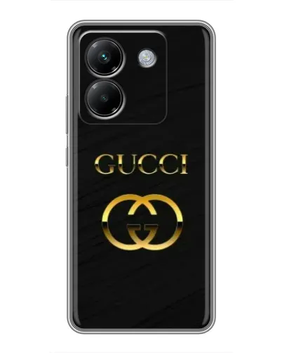 Чехол для Xiaomi Poco M7 Pro 5G с картинкой «Золотой логотип Gucci»