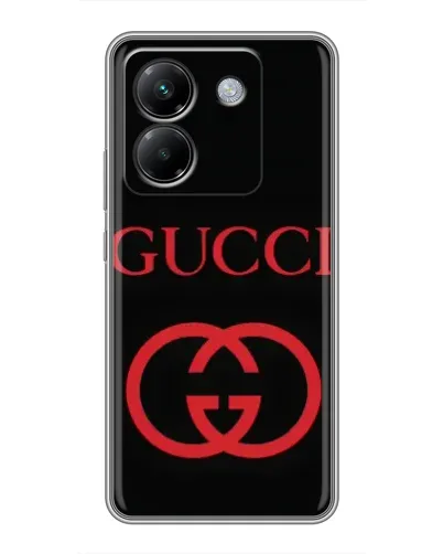 Чехол для Xiaomi Poco M7 Pro 5G с картинкой «Gucci — красный логотип»