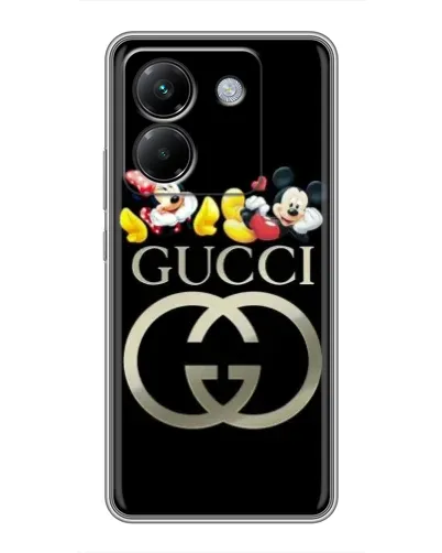 Чехол для Xiaomi Poco M7 Pro 5G с картинкой «Gucci — герои Disney»