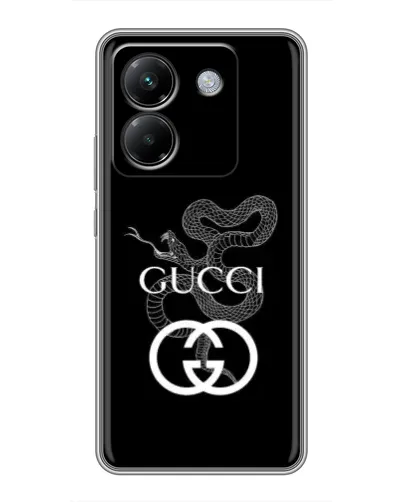 Чехол для Xiaomi Poco M7 Pro 5G с картинкой «Gucci — серебряная змея»