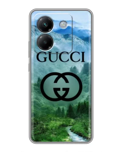 Чехол для Xiaomi Poco M7 Pro 5G с картинкой «Gucci — горный пейзаж»
