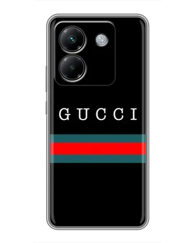 Чехол для Xiaomi Poco M7 Pro 5G с картинкой «Gucci — красный пояс»