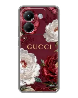 Чехол для Xiaomi Poco M7 Pro 5G с картинкой «Gucci — бордовые розы» Чехол для Xiaomi Poco M7 Pro 5G с картинкой «Gucci — бордовые розы»