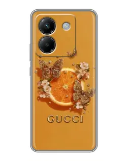 Чехол для Xiaomi Poco M7 Pro 5G с картинкой «Gucci — золотые бабочки» Чехол для Xiaomi Poco M7 Pro 5G с картинкой «Gucci — золотые бабочки»