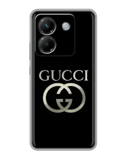 Чехол для Xiaomi Poco M7 Pro 5G с картинкой «Gucci — золото на черном» Чехол для Xiaomi Poco M7 Pro 5G с картинкой «Gucci — золото на черном»